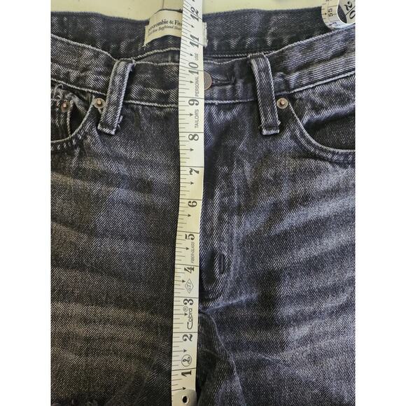Abercrombie and Fitch Mid Rise Boyfriend short black wash sz 4/27 beach rodeo - Picture 8 of 9